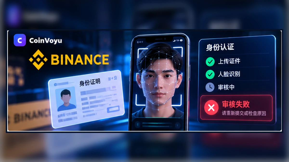 Binance KYC 实名认证失败怎么办?审核、被拒与人脸验证排查封面图