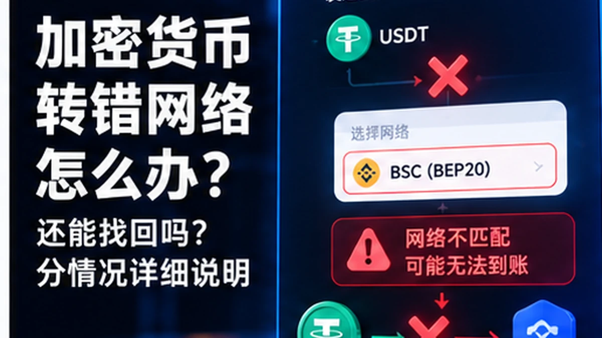 加密货币转错网络怎么办?USDT 走错链还能找回吗?封面图